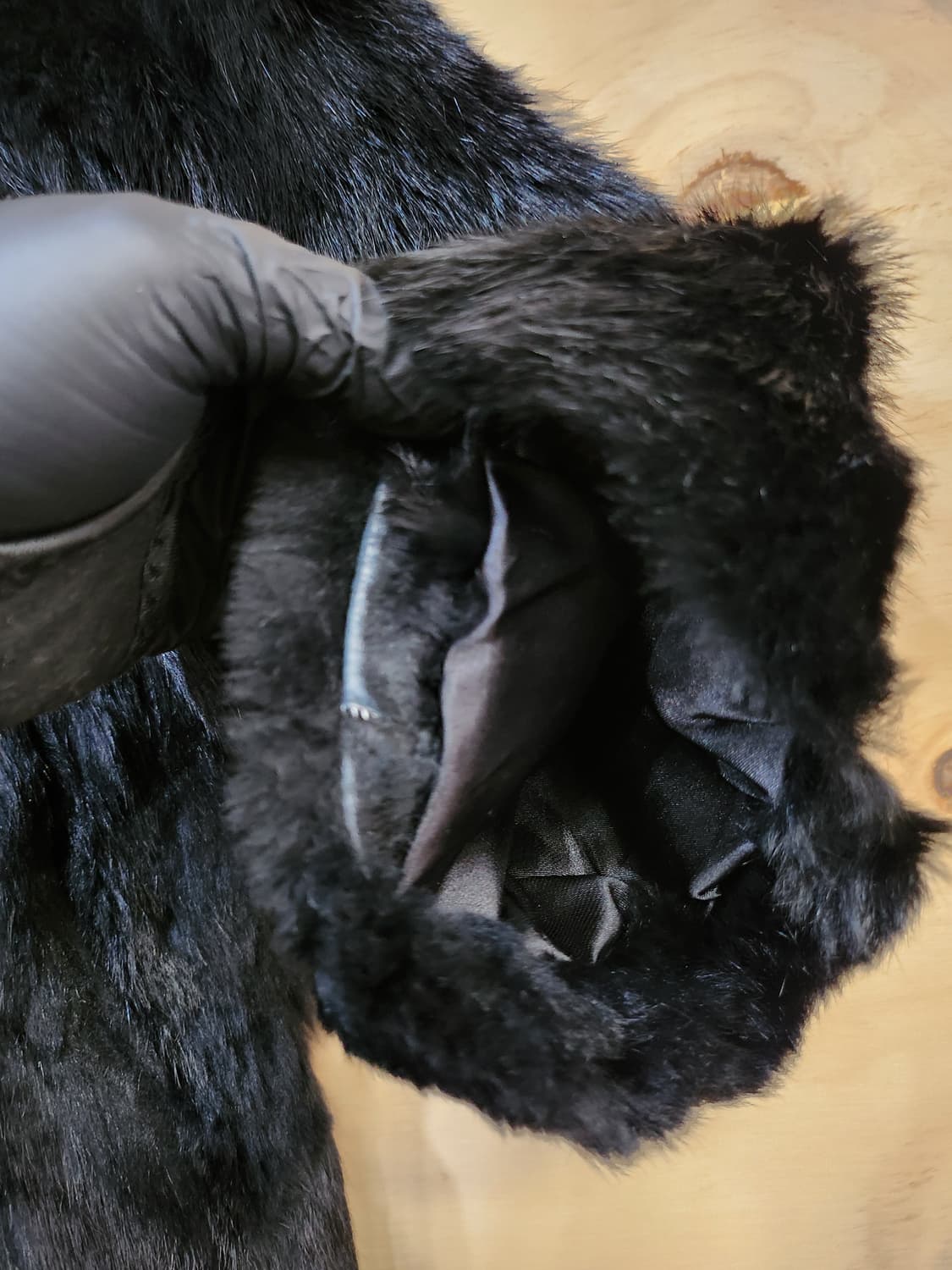 589) 탑걸 토끼털 7부 퍼 자켓 상품이미지6