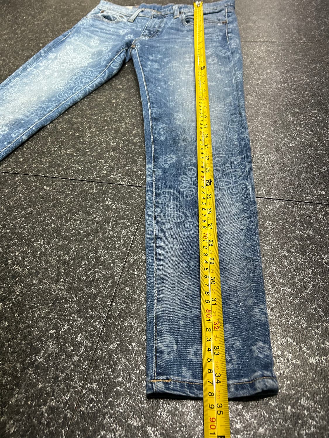 Polo 폴로랄프로렌 페이즐리 패턴 데님 팬츠 스판 청바지 27인치  상품이미지8