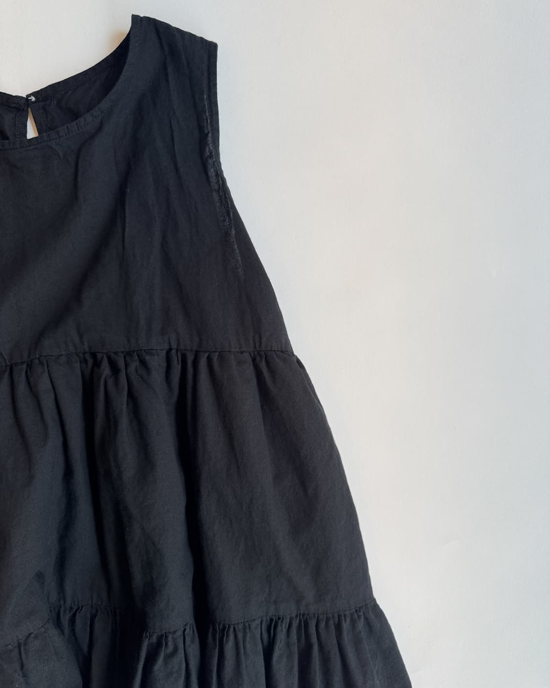 Black Sleeveless Tiered Dress  상품이미지2