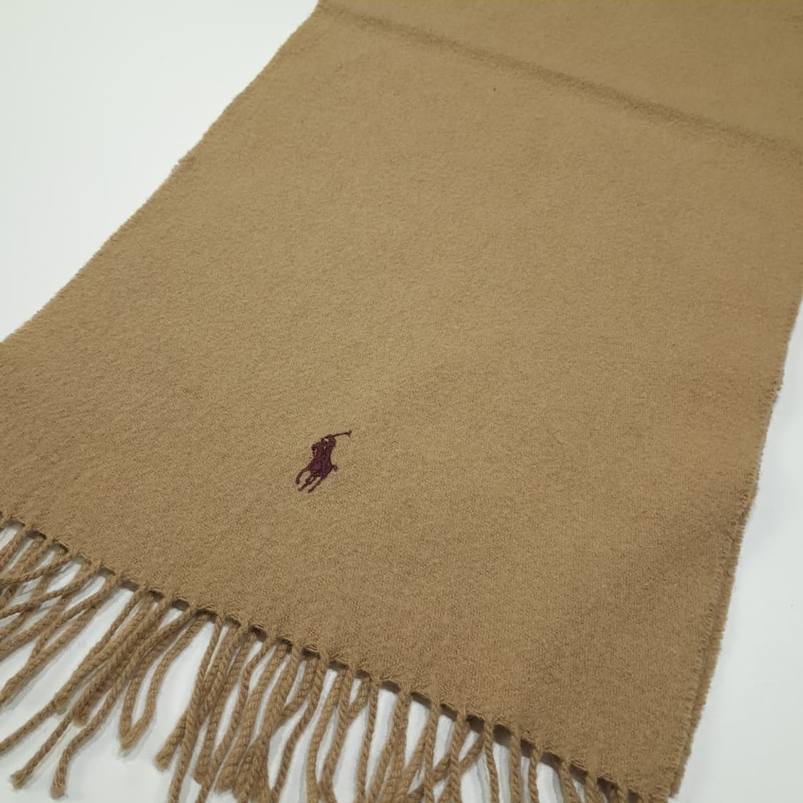 MX623 폴로 90s 스코틀랜드판 램스울 카멜 머플러목도리 상품이미지6