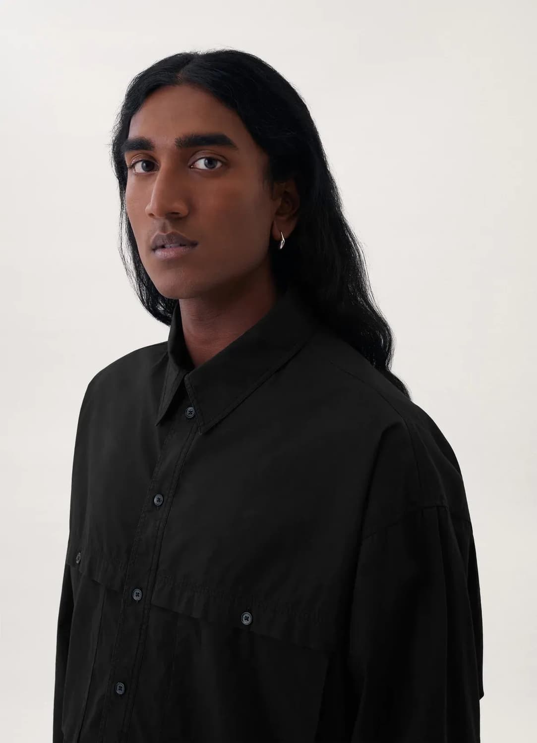 [46] 르메르 스톰플랩 셔츠 블랙 상품이미지3