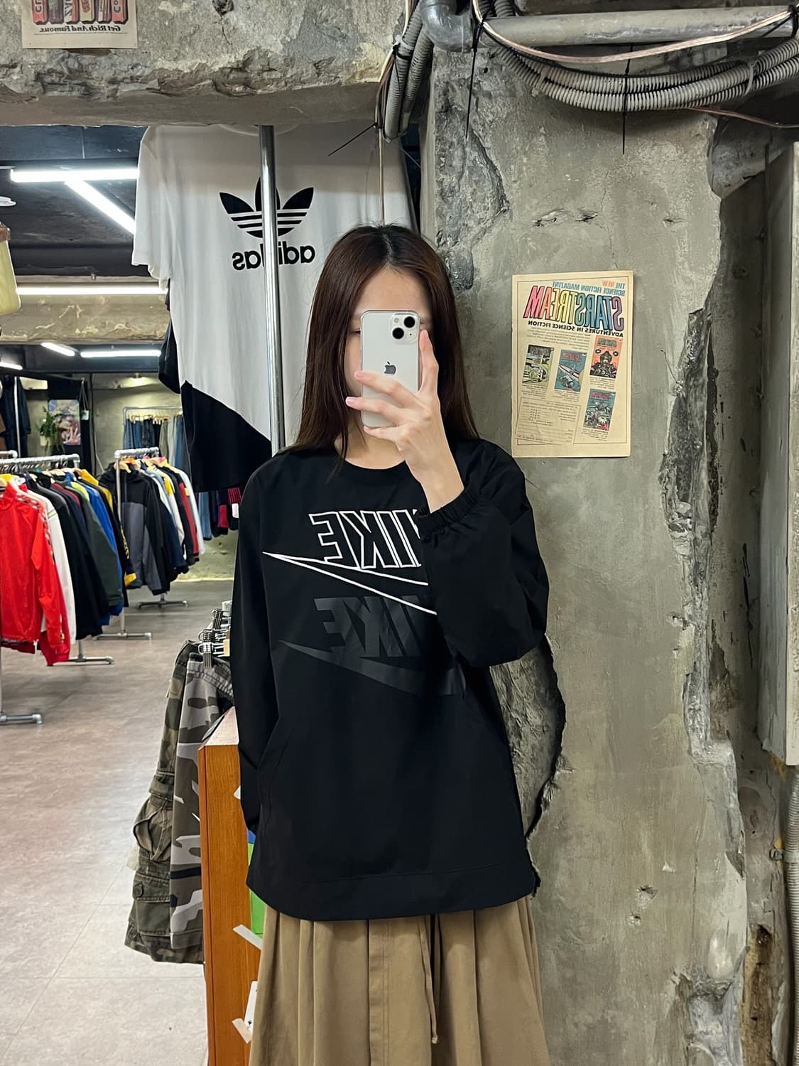 나이키 맨투맨 블랙 S #csz1014 상품이미지2