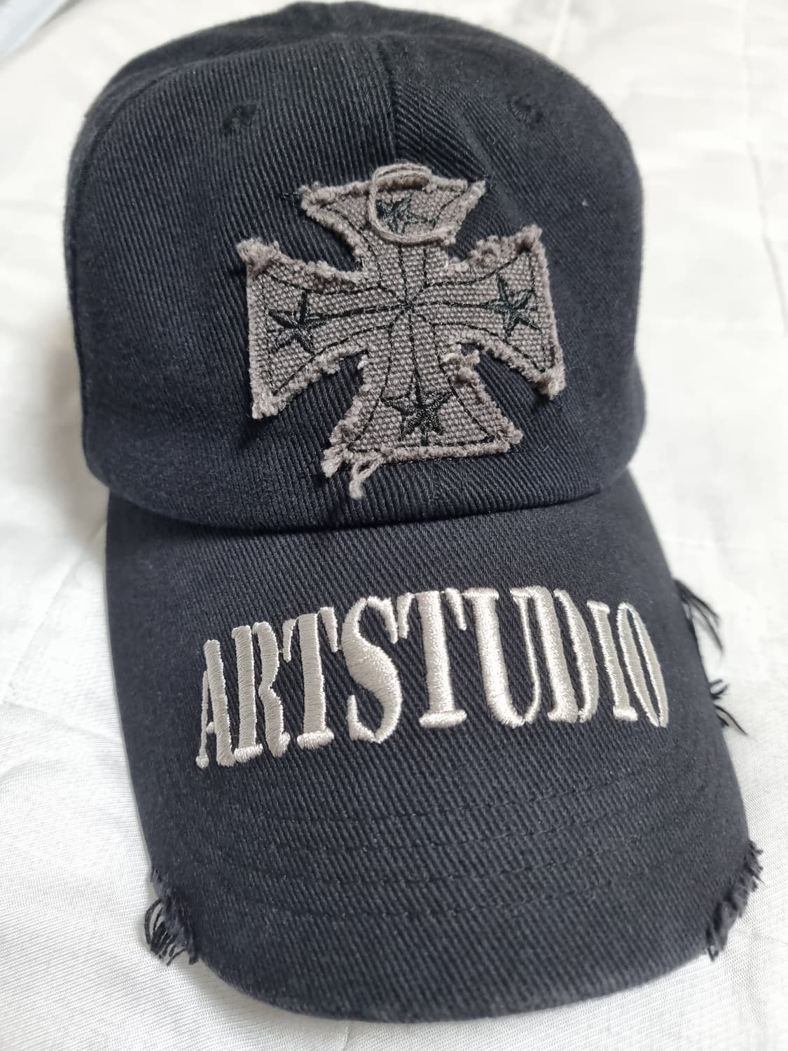 ETCE CROSS DESTROYED CAP (BLACK) 상품이미지2