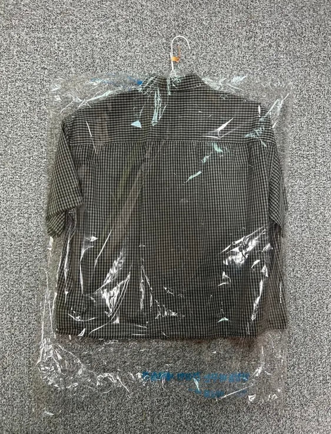 르아브 세그먼트 체크 크롭 셔츠 블랙 [M] 상품이미지4