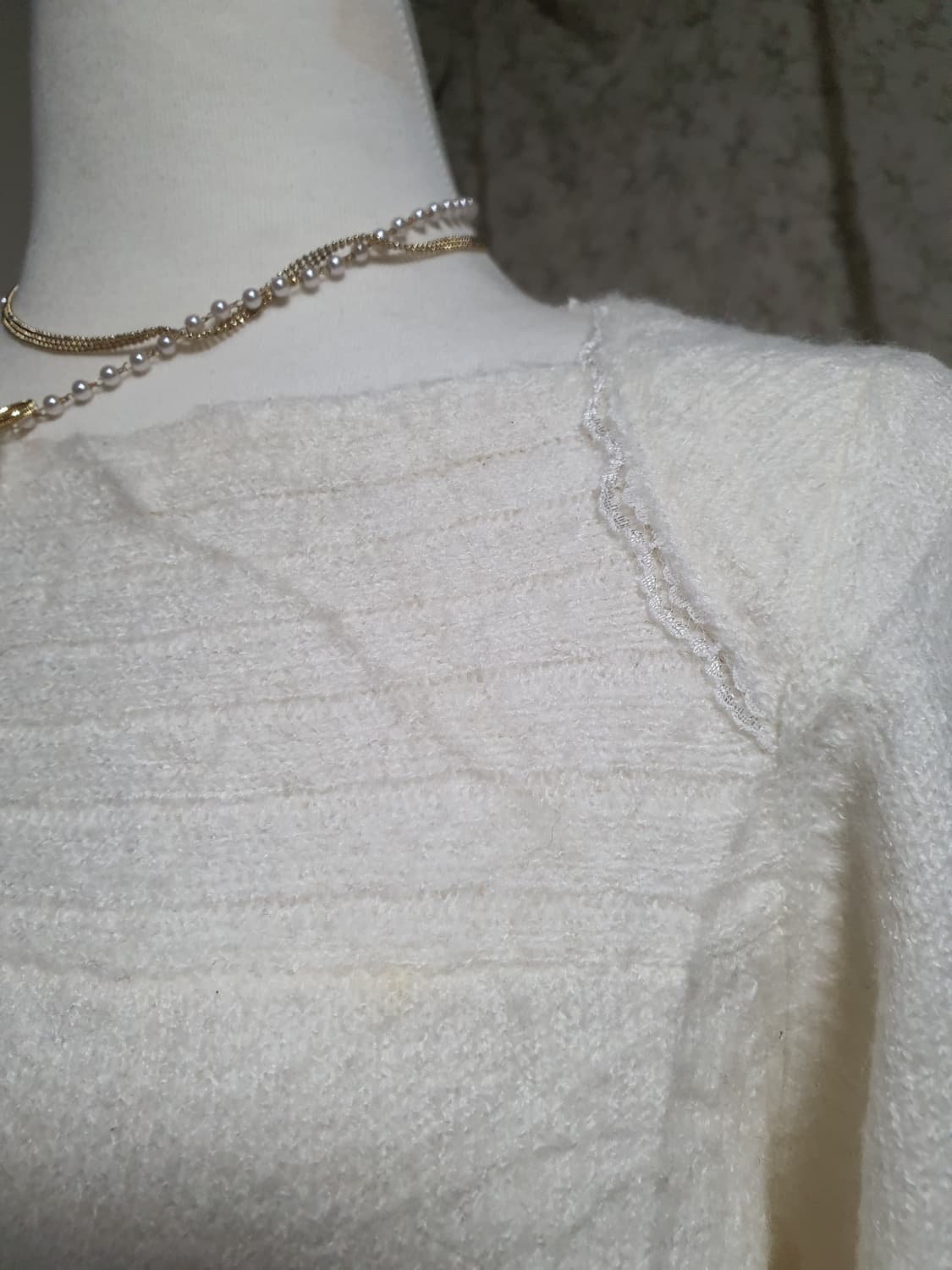 [일본빈티지] 아이보리색 니트 스웨터 상품이미지2