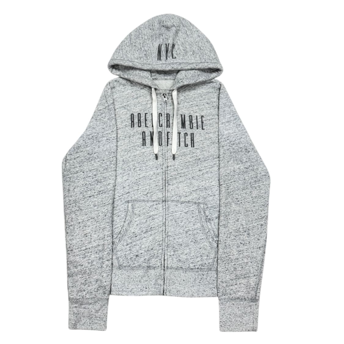 아베크롬비 빈티지 Y2K 스펠로고 기모 쥐색 그레이 후드집업 자켓 L 상품이미지1