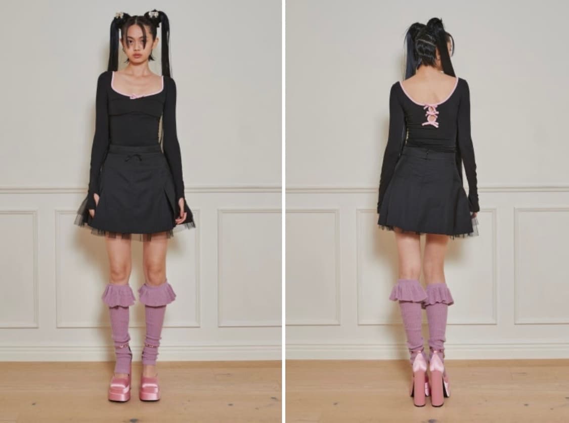 페르트 Ribbon T shirt 리본 티셔츠 상품이미지5