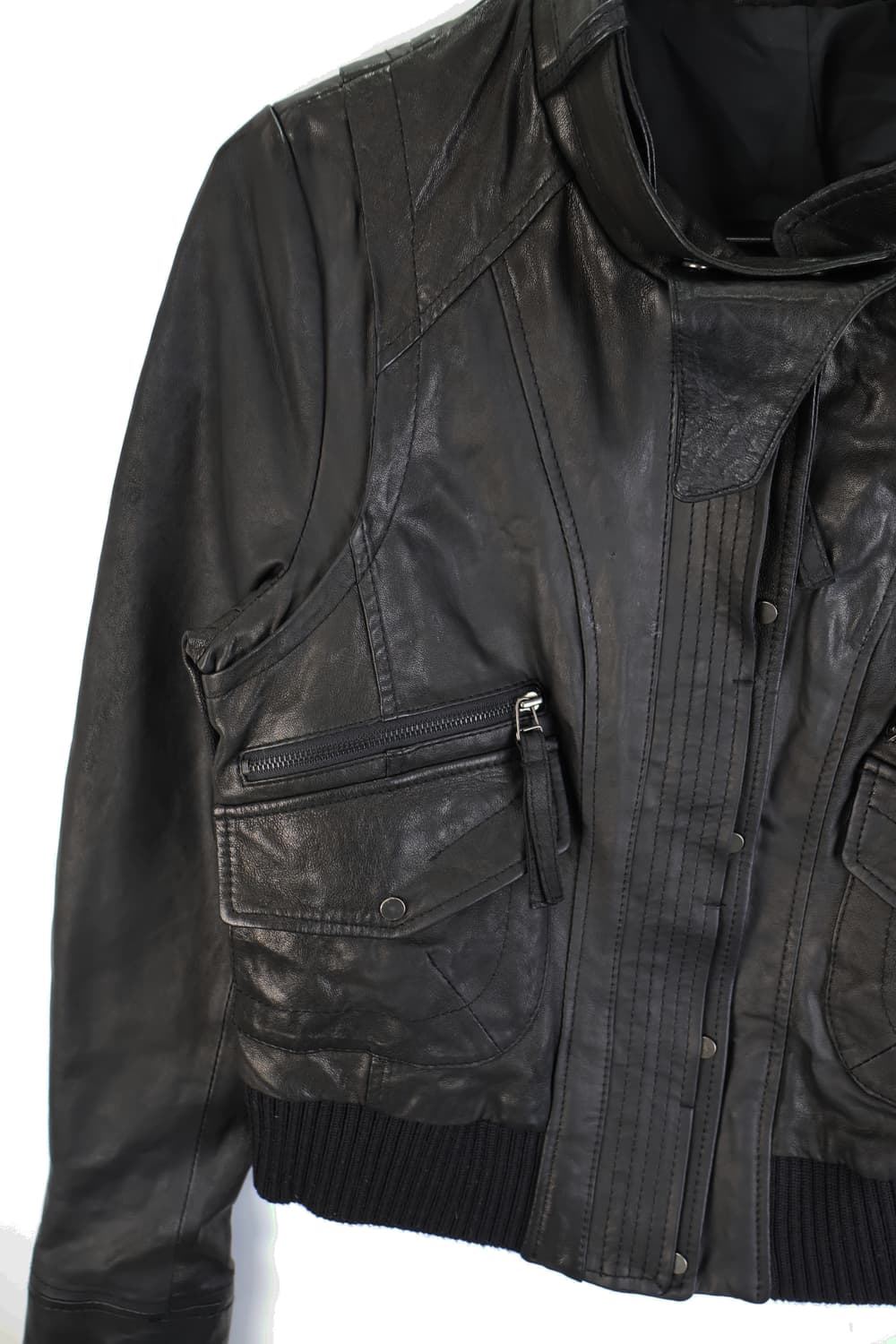 Jpn Black Sheepskin leather jacket 상품이미지7