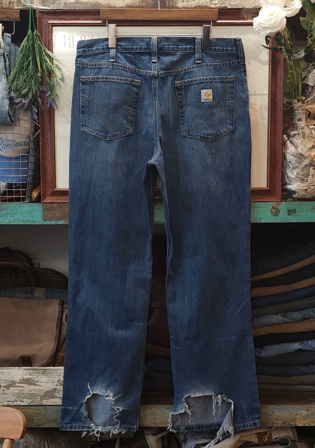칼하트 데님팬츠 트레디셔널 워크 데님 팬츠 진청 36x32 상품이미지2