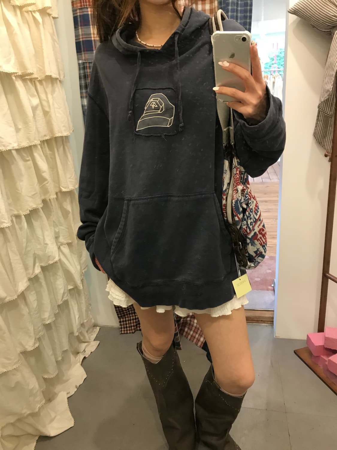 퀵실버 네이비 후드티 상품이미지1