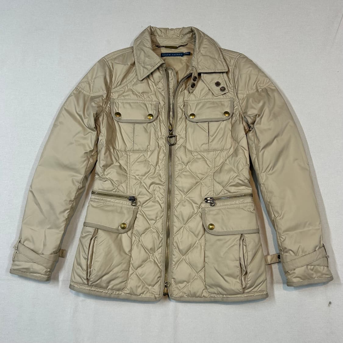 M) 랄프로렌 덕다운 오리털 퀼팅 자켓 베이지 상품이미지1