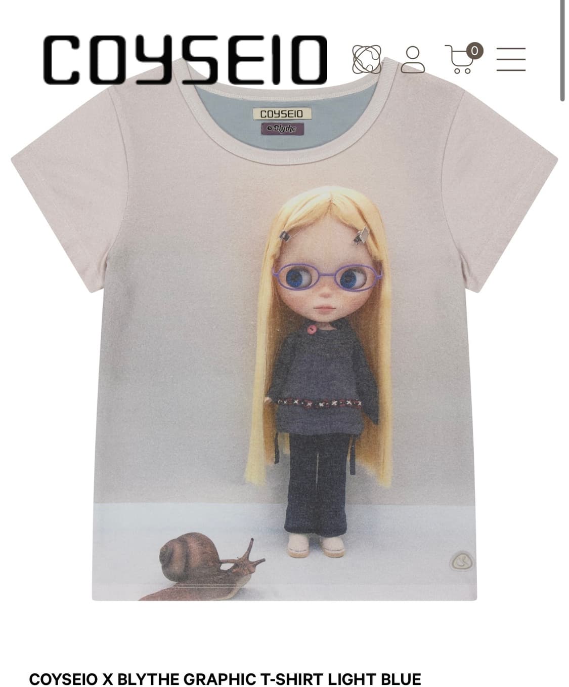 코이세이오 브라이스 티셔츠 상품이미지1