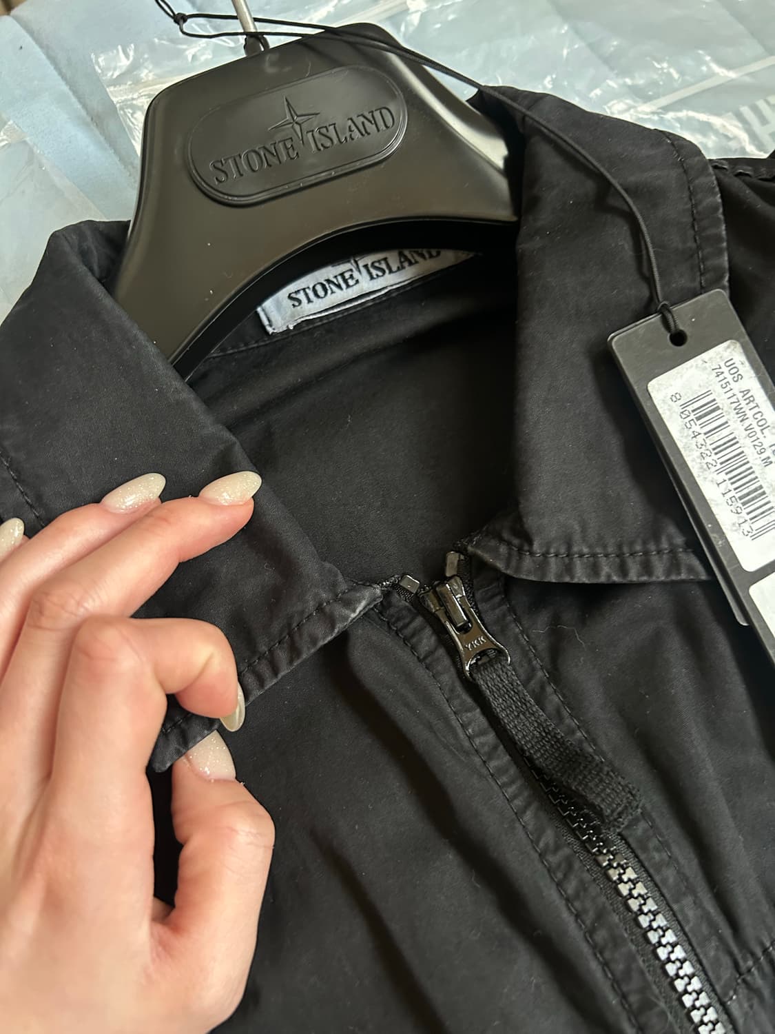 스톤 아일랜드 올드이펙트 오버셔츠 블랙 - 21SS/M 상품이미지4