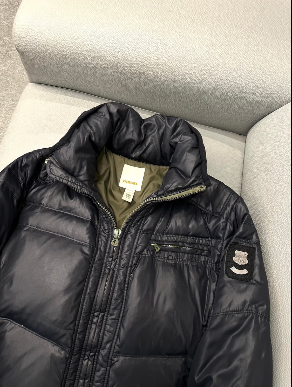 Diesel 디젤 로고 나일론 다운 패딩 상품이미지3