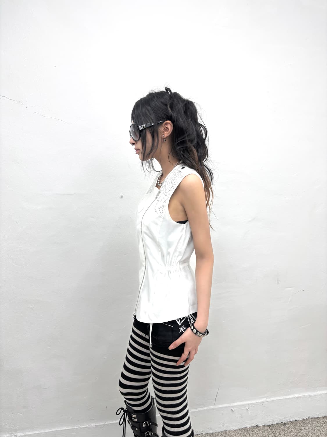 Armani exchange asymmetrical stud vest   상품이미지3
