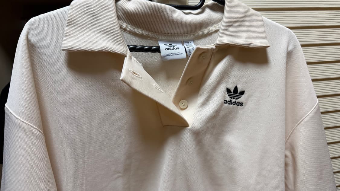 아디다스 오리지널 폴로 카라 셔츠 크롭 반팔 스트링 티셔츠 IC5589  상품이미지2