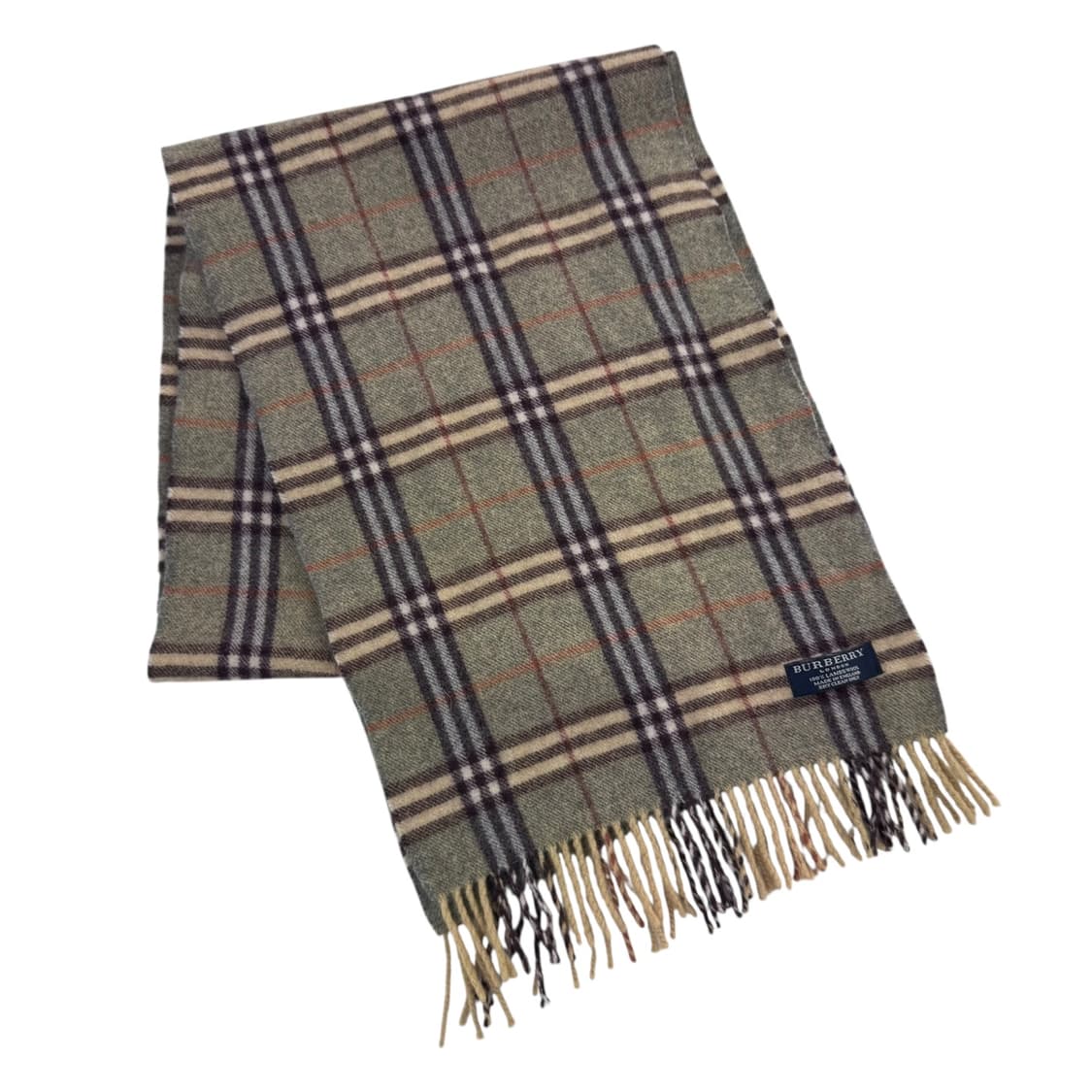 정품 버버리 노바체크 카키 머플러 상품이미지2