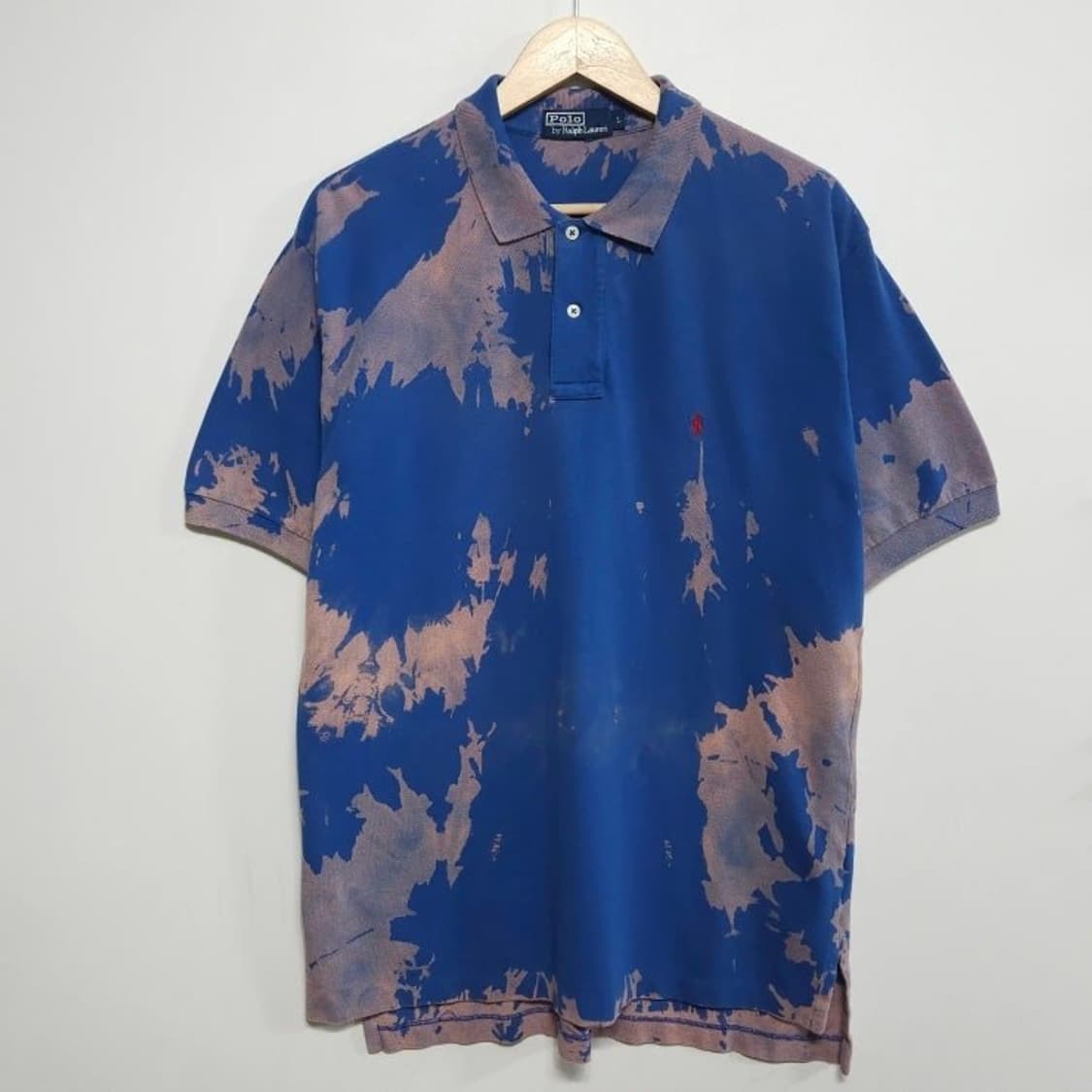 110 POLO 폴로 랄프로렌 반팔 카라티 타이다이 나염커스텀 상품이미지1