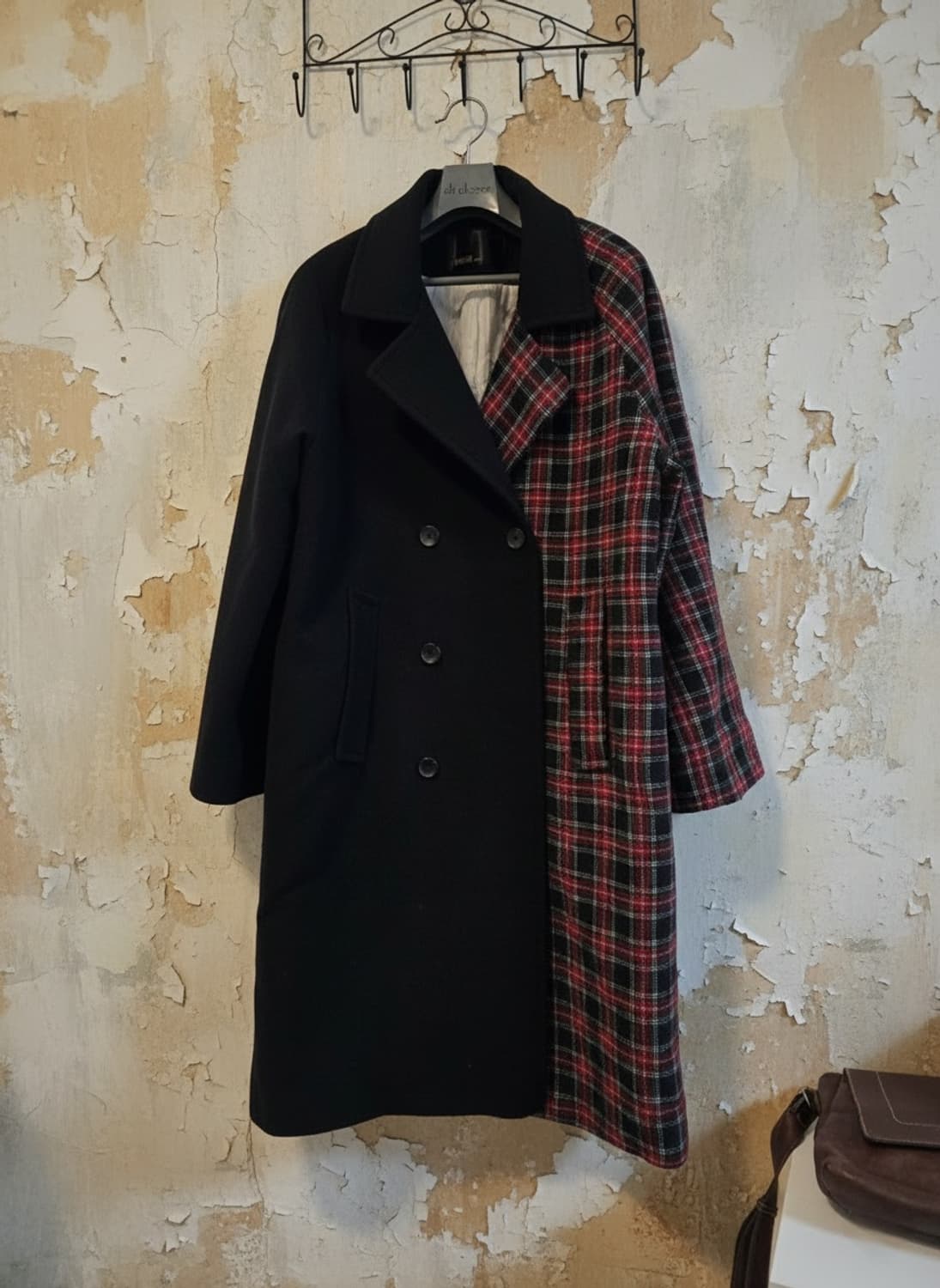 GRAFFITI 체크 롱 코트 M 상품이미지2