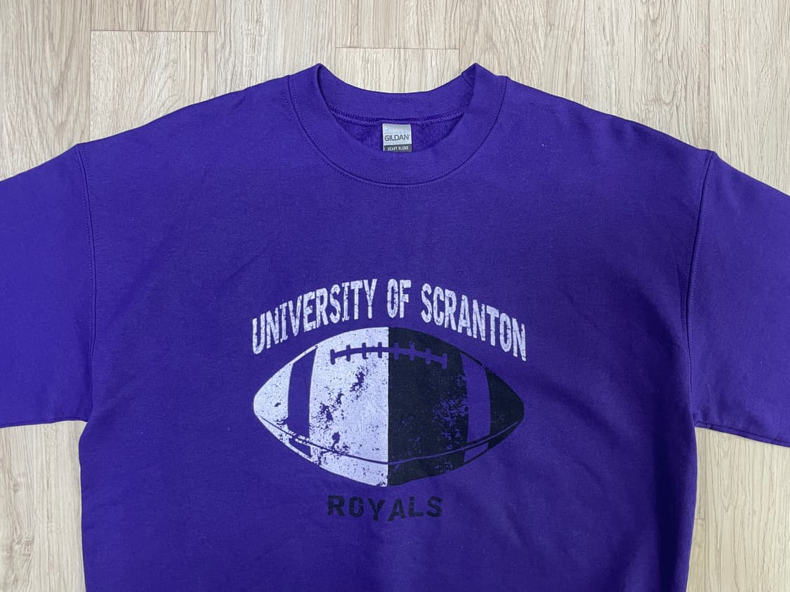 100) Vtg 길단 미대학 빅로고 퍼플 맨투맨(데드스탁) 상품이미지1