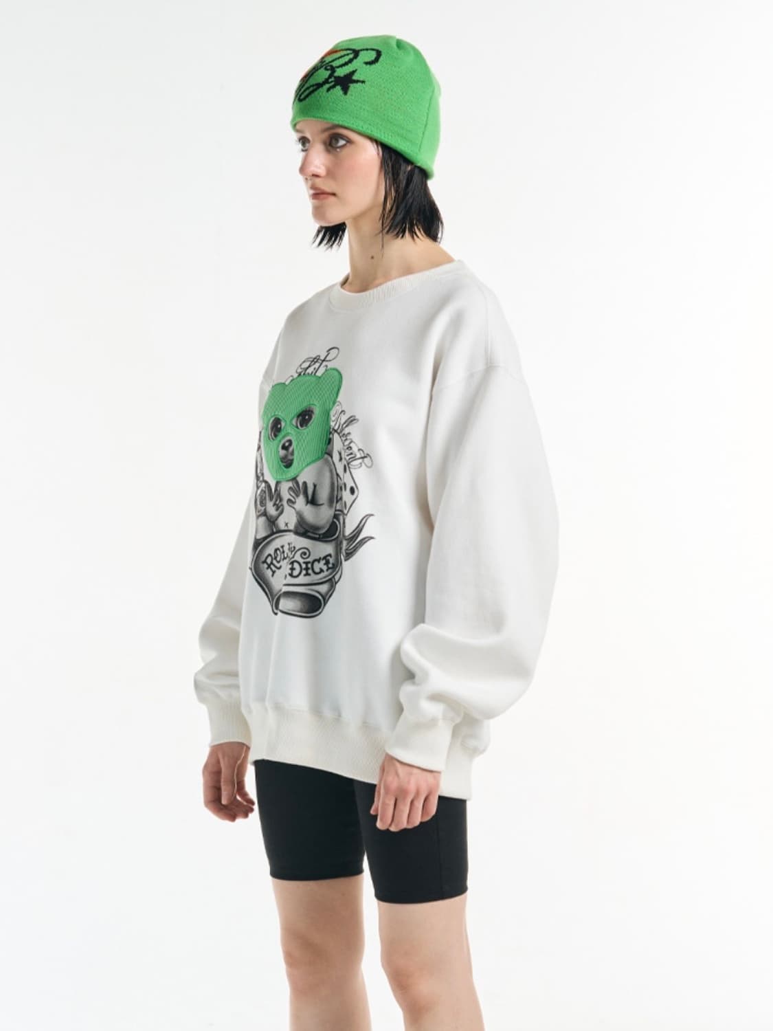 배디 맨투맨 Badee fleece sweatshirt white 상품이미지2