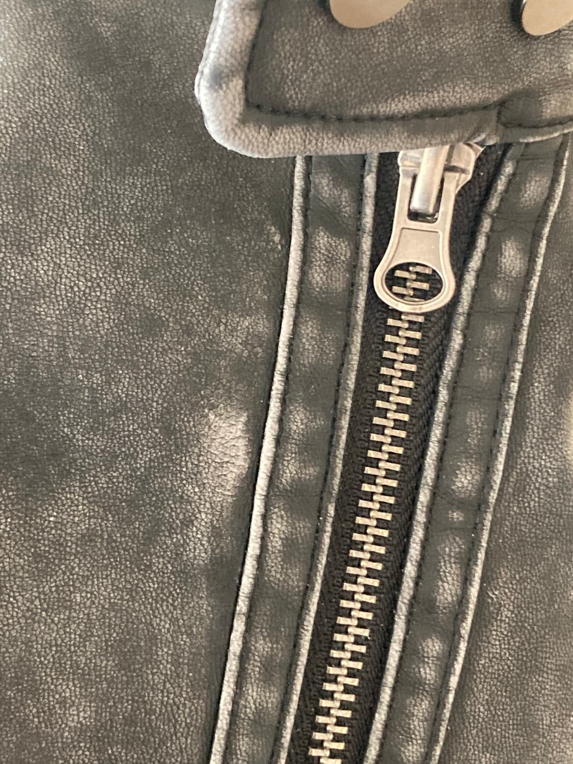 (유일매물) 헬레네 파리스 워시드 레더 블루종 자켓 상품이미지5