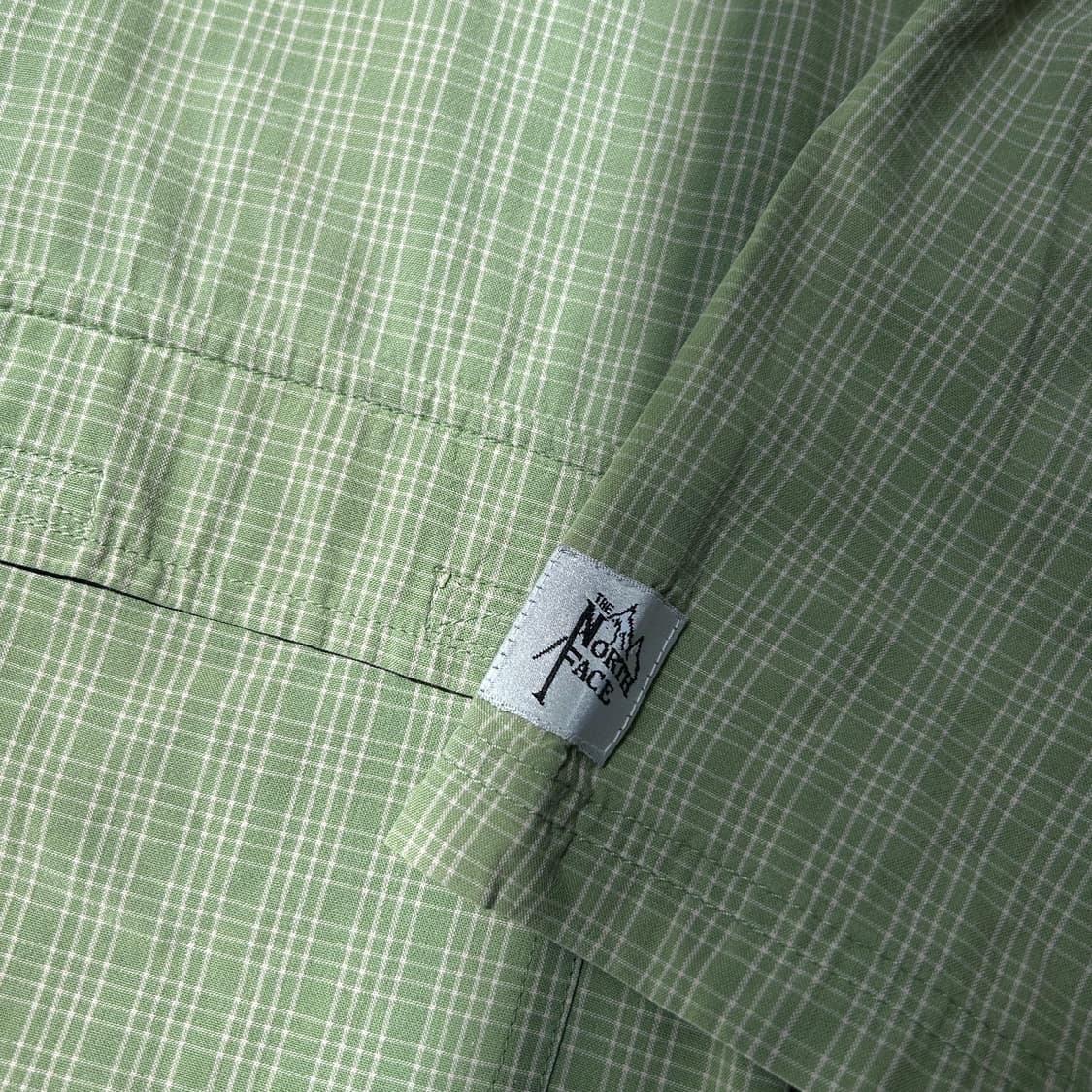 노스페이스 체크 패턴 그린 반팔 셔츠 상품이미지7