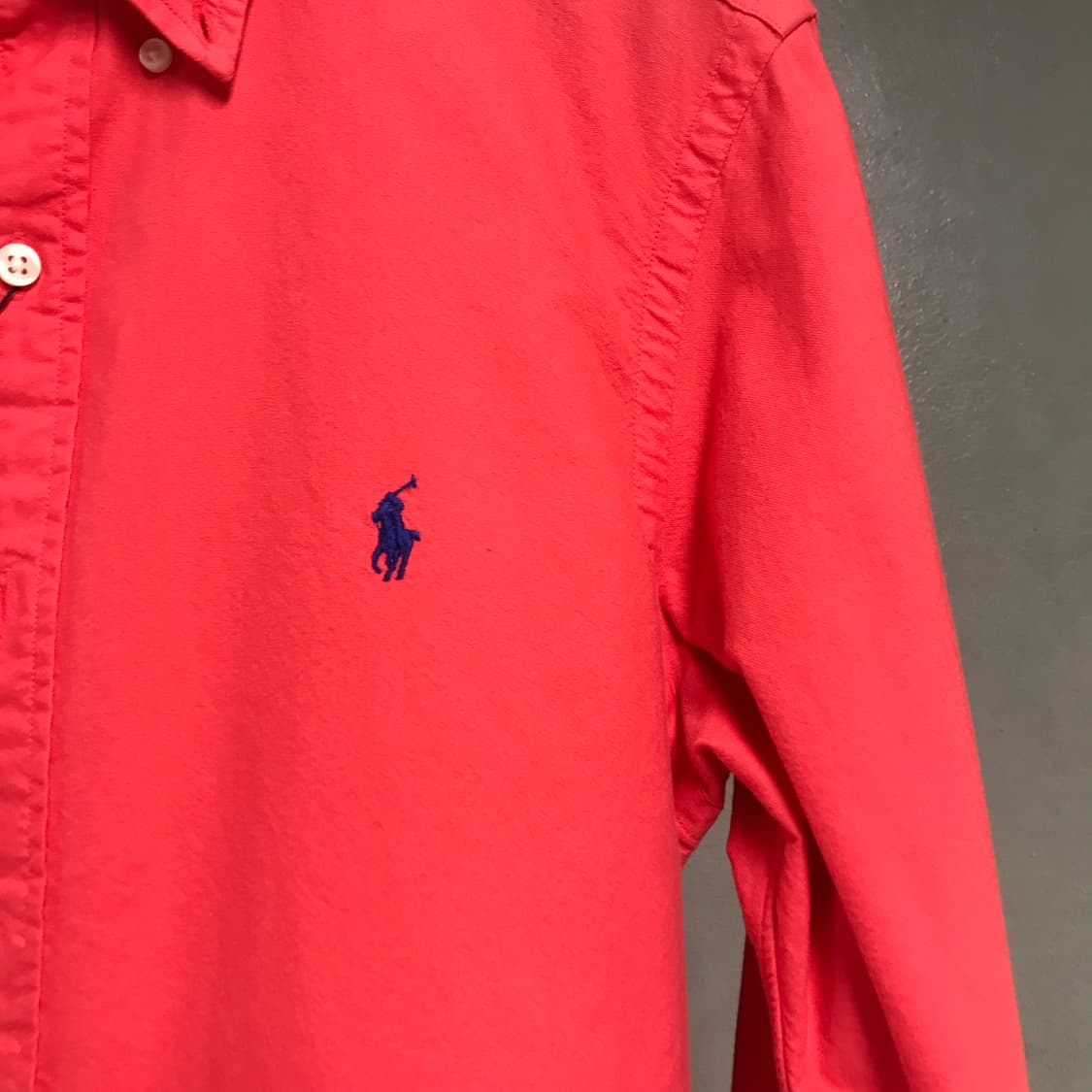 폴로 랄프로렌 솔리드 셔츠 코랄 S 상품이미지4