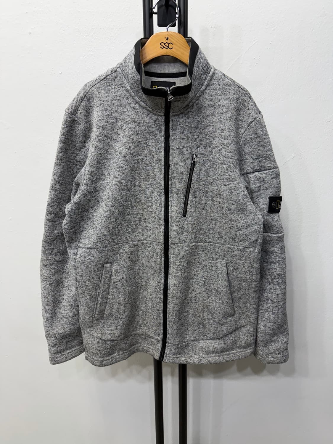 정품) 내셔널지오그래픽 니트 풀집업 자켓 XL 상품이미지1