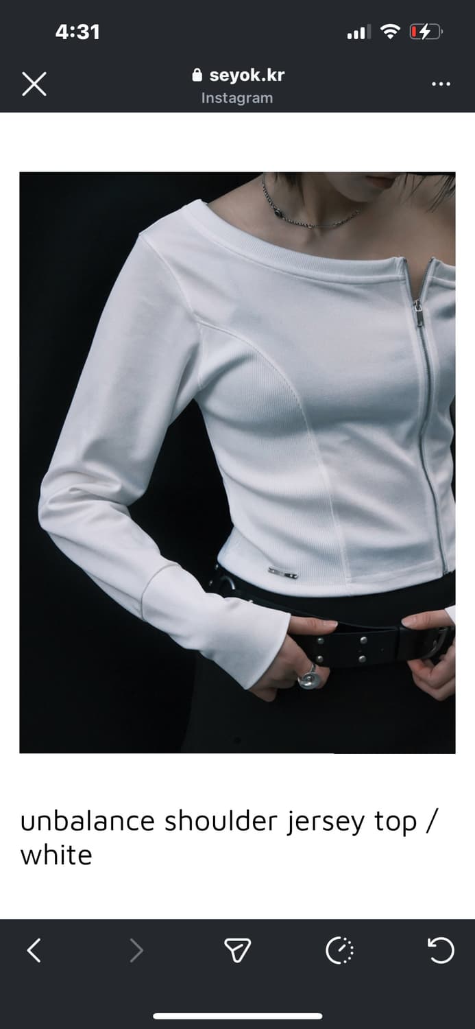 세요케이 kunbalance shoulder jersey top  상품이미지2