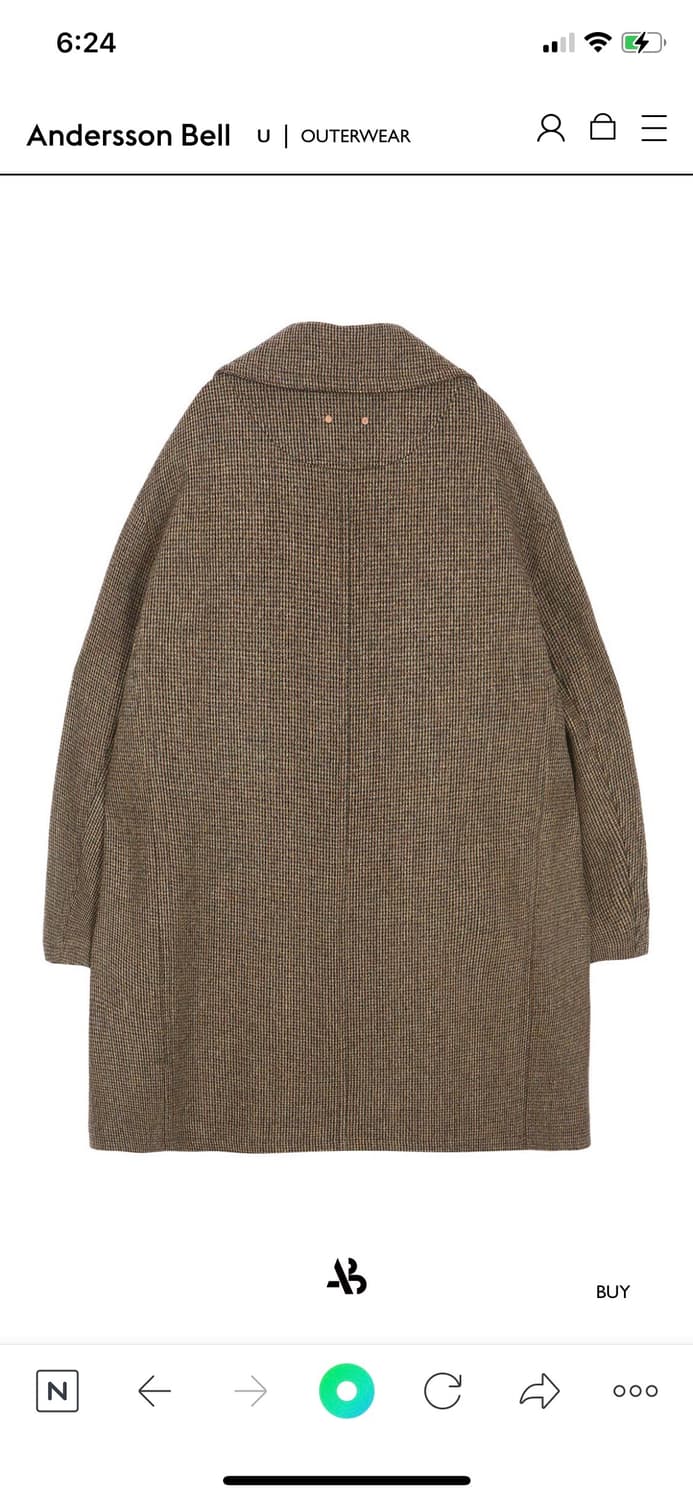 앤더슨벨 20fw 오버사이즈 울 코트 상품이미지3