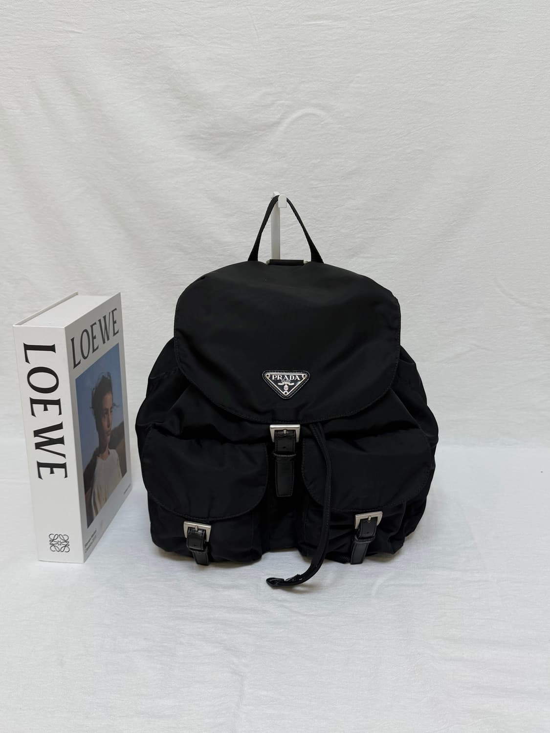정품 프라다 포코노 나일론 미디움 백팩 블랙 상품이미지1
