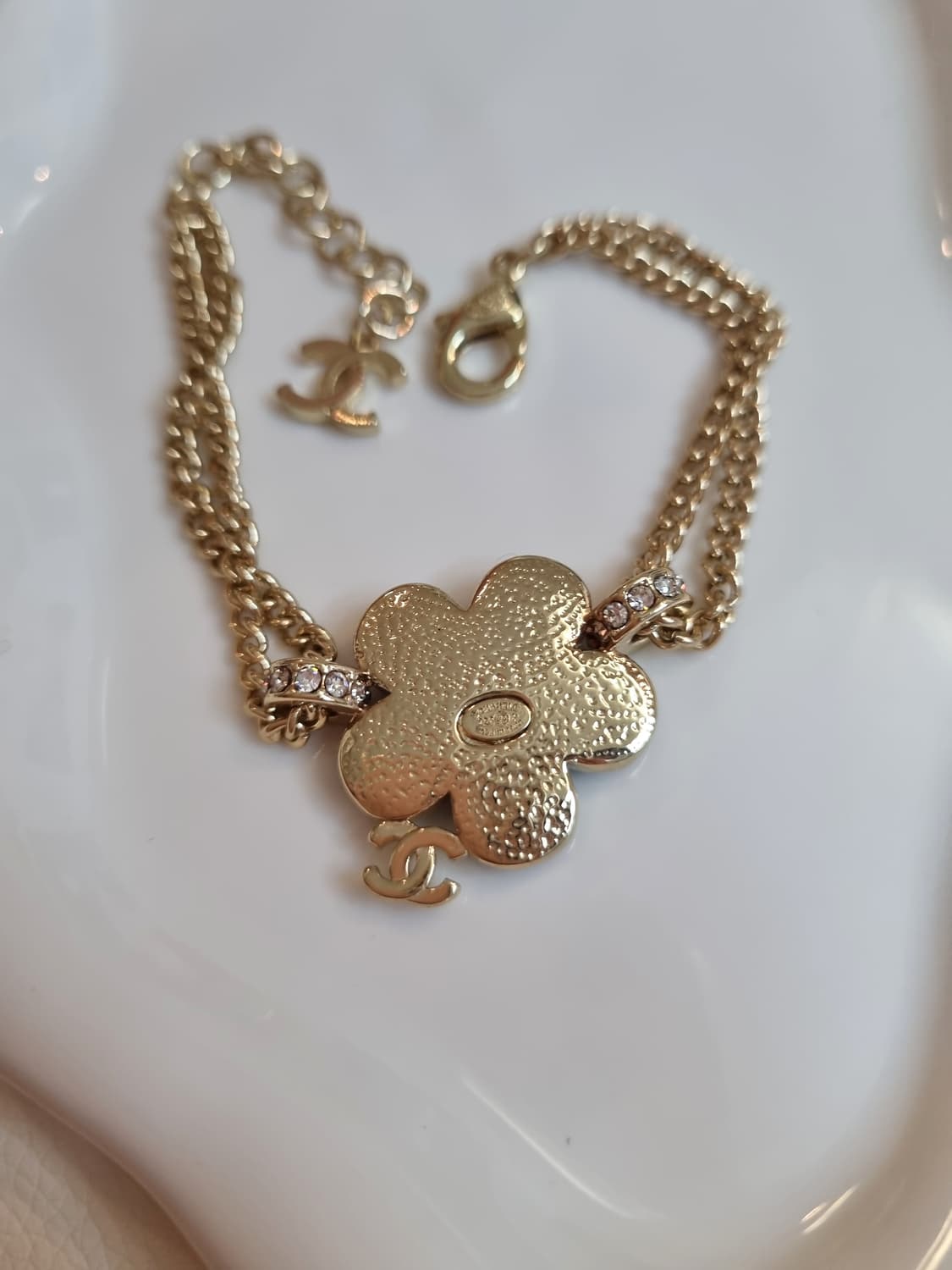 샤넬 데님풍플라워 CC 금장 팔찌 업사이클링 상품이미지6
