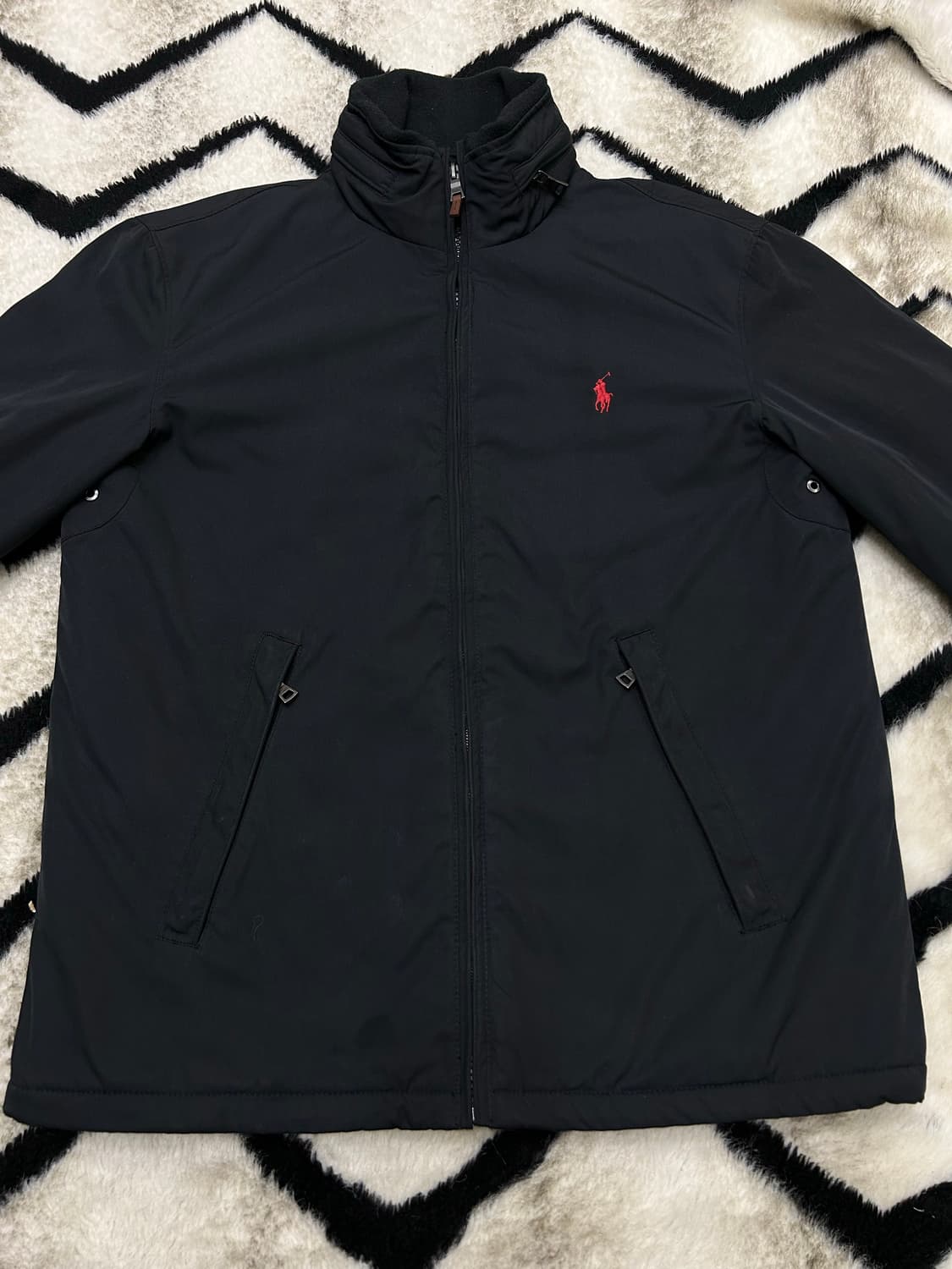 [S]폴로랄프로렌 90S 폴리쉘 자켓/블랙/기모 상품이미지3