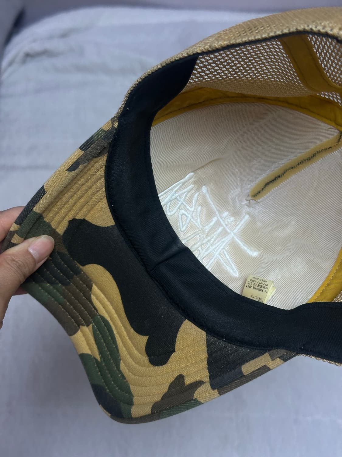 스투시 베이프 트러커 캡 옐로우 상품이미지4