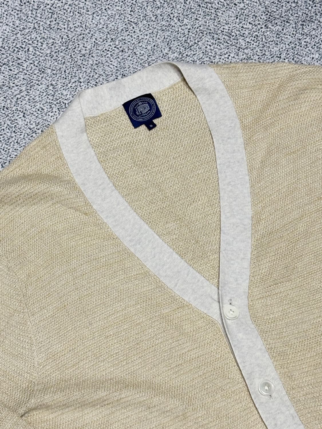 J.PRESS 제이 프레스 코튼,리넨 혼방 배색 가디건 상품이미지2