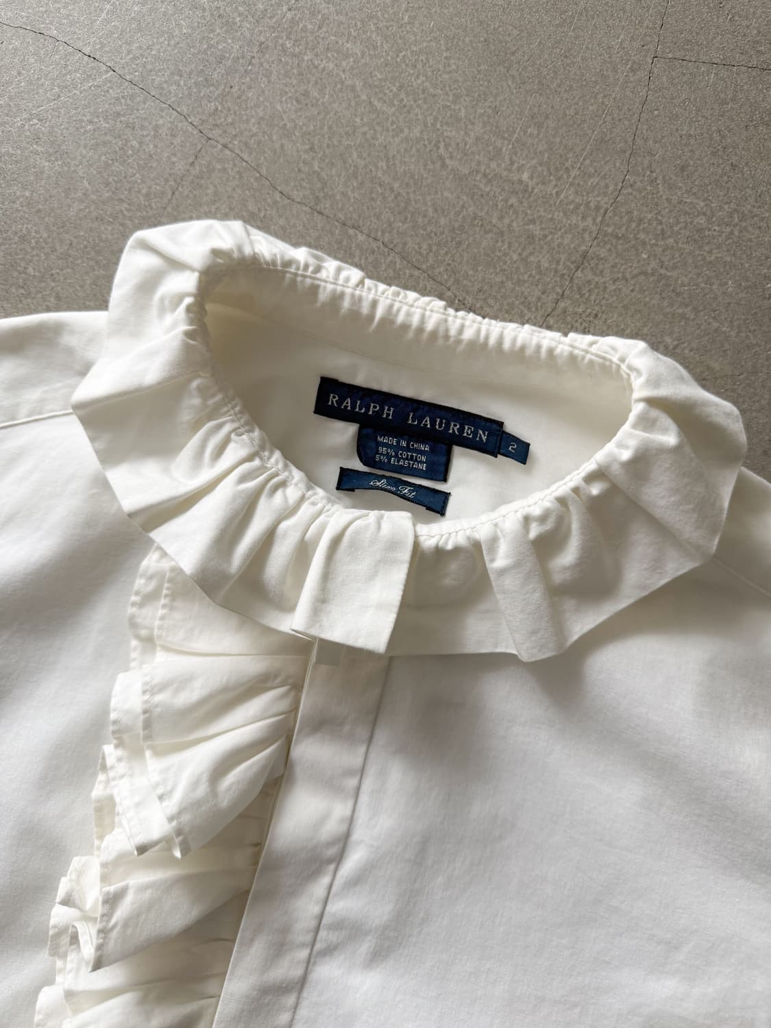 Ralph Lauren Ruffle Front Cotton Blouse 상품이미지7