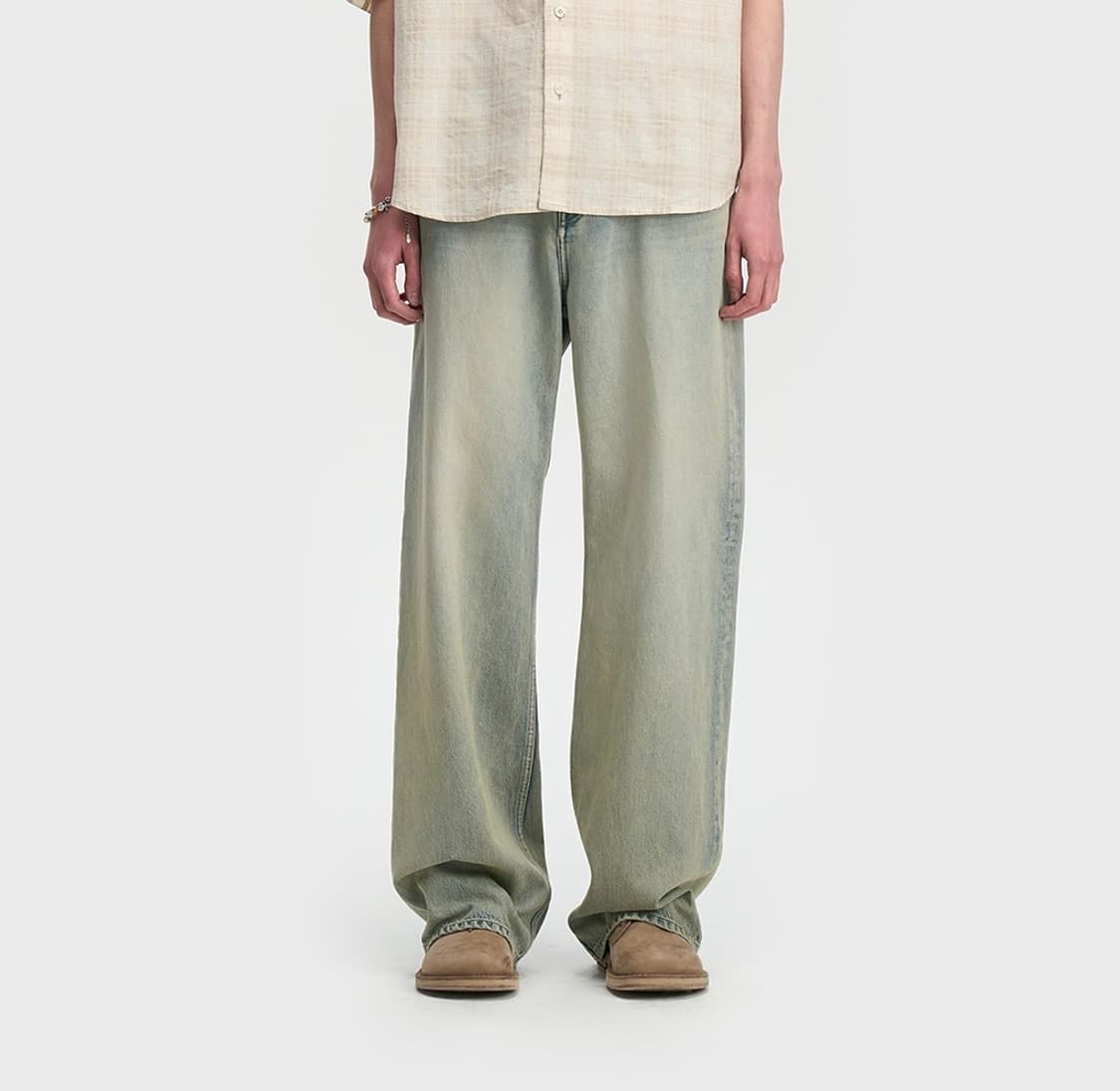 [03] 벨리에 트루와이드 데님팬츠 샌드인디고 상품이미지1