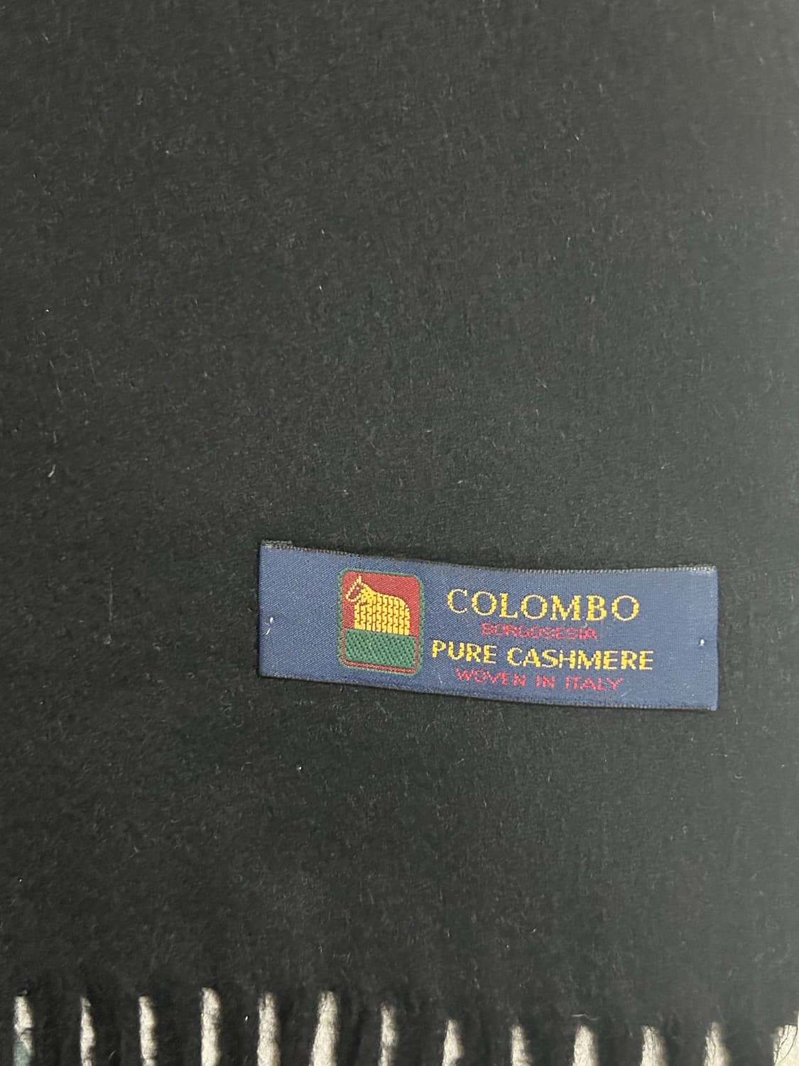 콜롬보 퓨어캐시미어 블랙머플러 상품이미지5