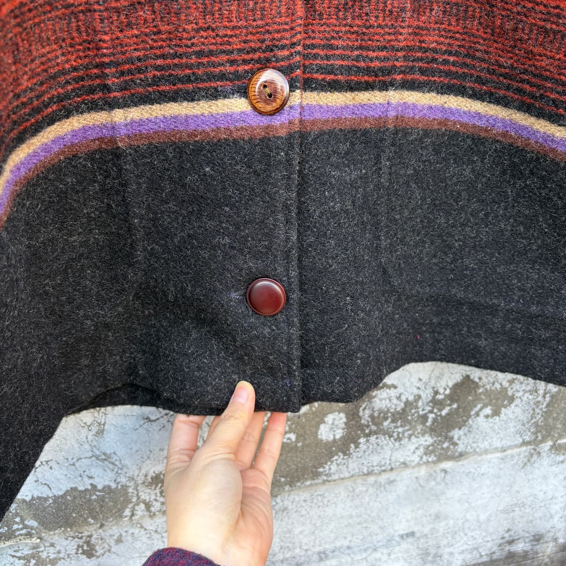 Woolrich 90s 울리치 울 블랭킷 코트 자켓 상품이미지4