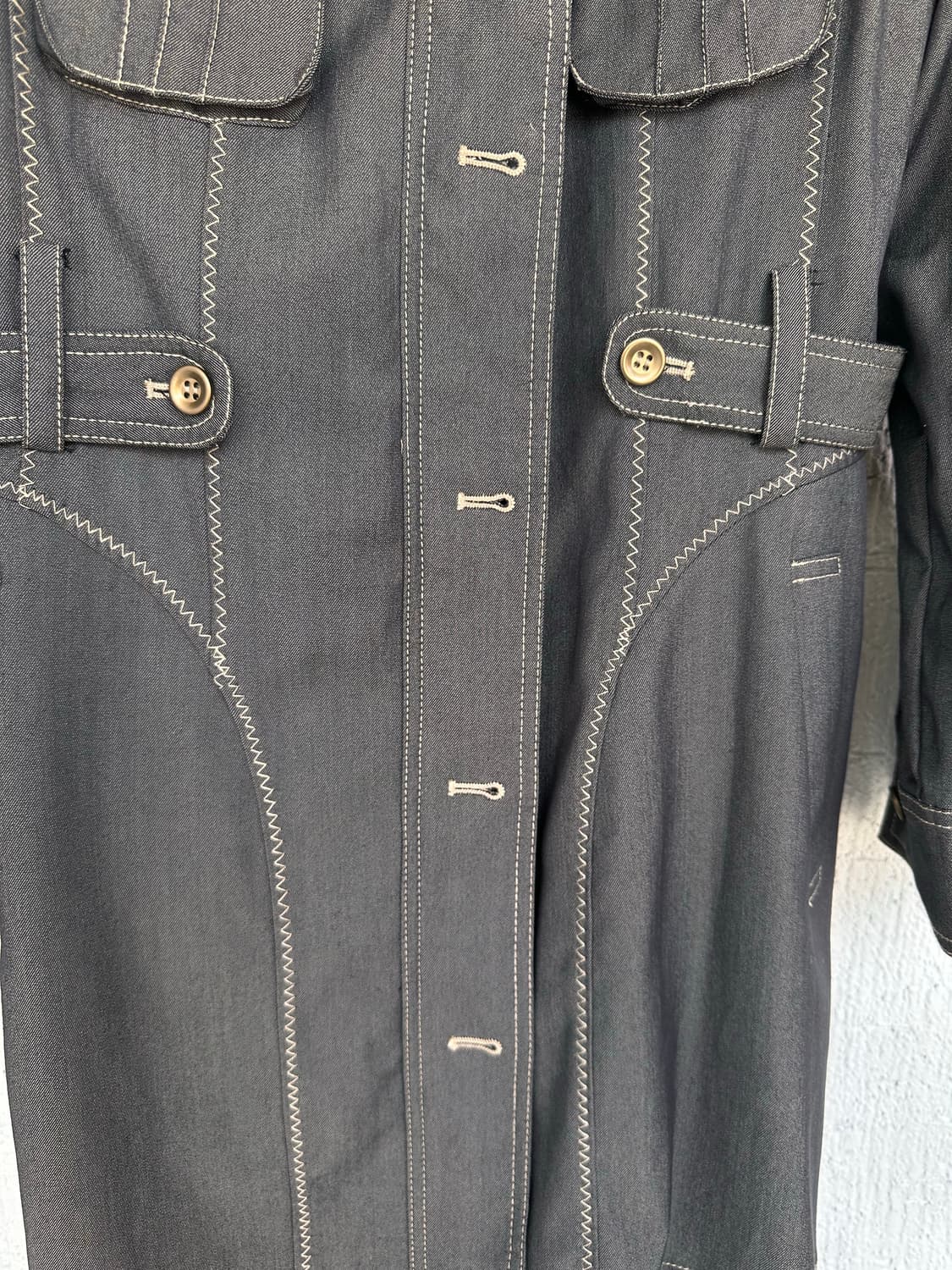 stitch point half neck trench coat 상품이미지7