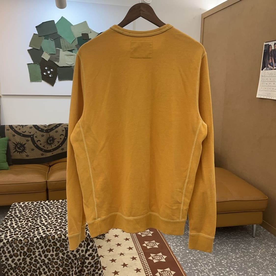 아베크롬비 희귀 올드스쿨 레트로 머스타드 맨투맨 L C09421 상품이미지4