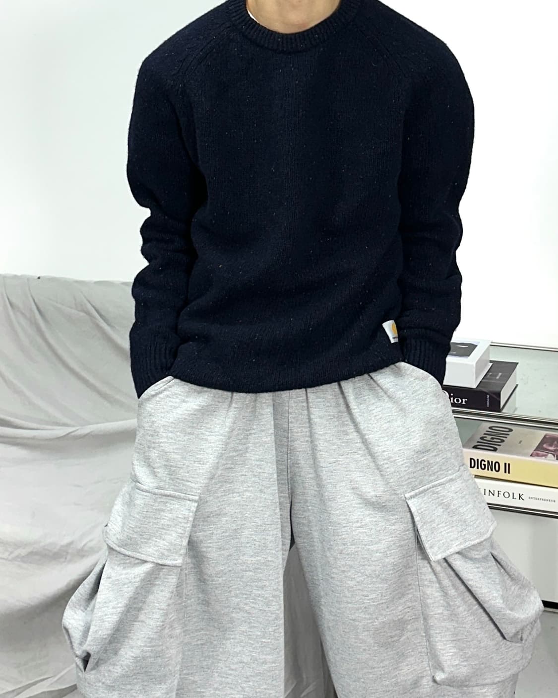 칼하트 WIP 앙글리스틱 스웨트 니트 M 상품이미지1