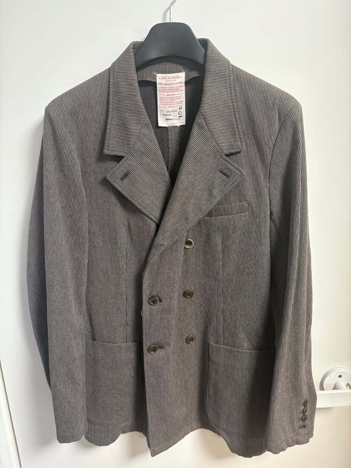 NICENESS 나이스 네스 더블 블레이저 M 상품이미지3