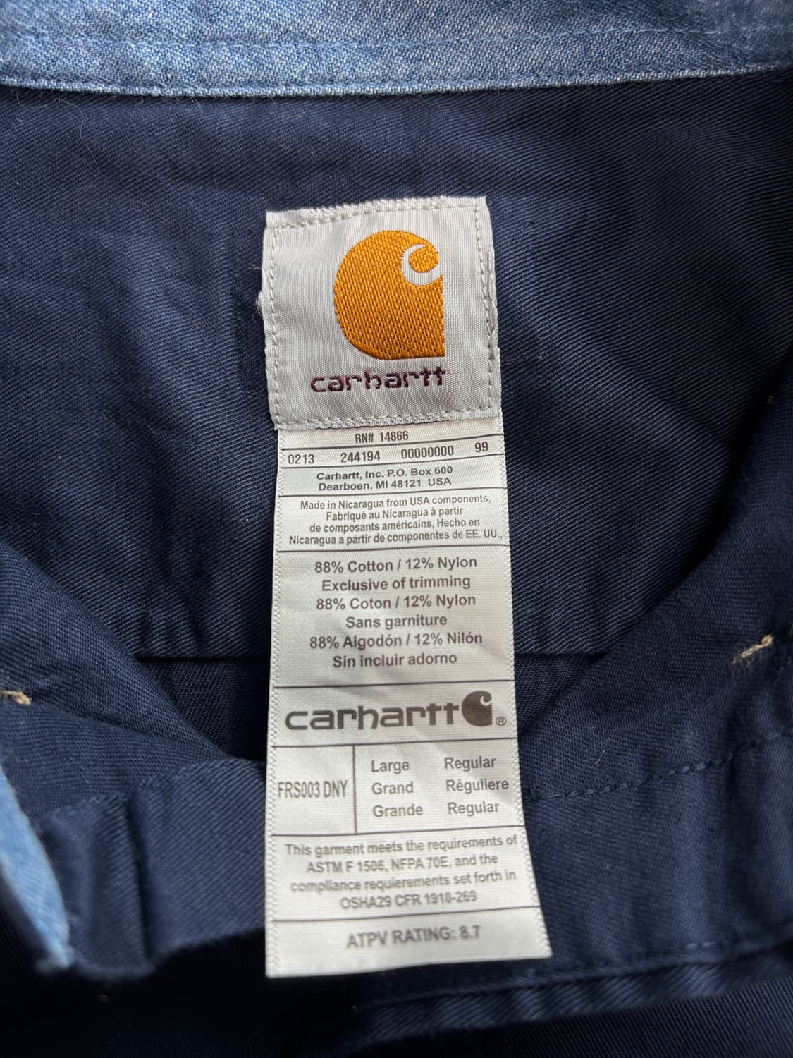 칼하트 아카이브 시그니처 워크 셔츠 3656 상품이미지4