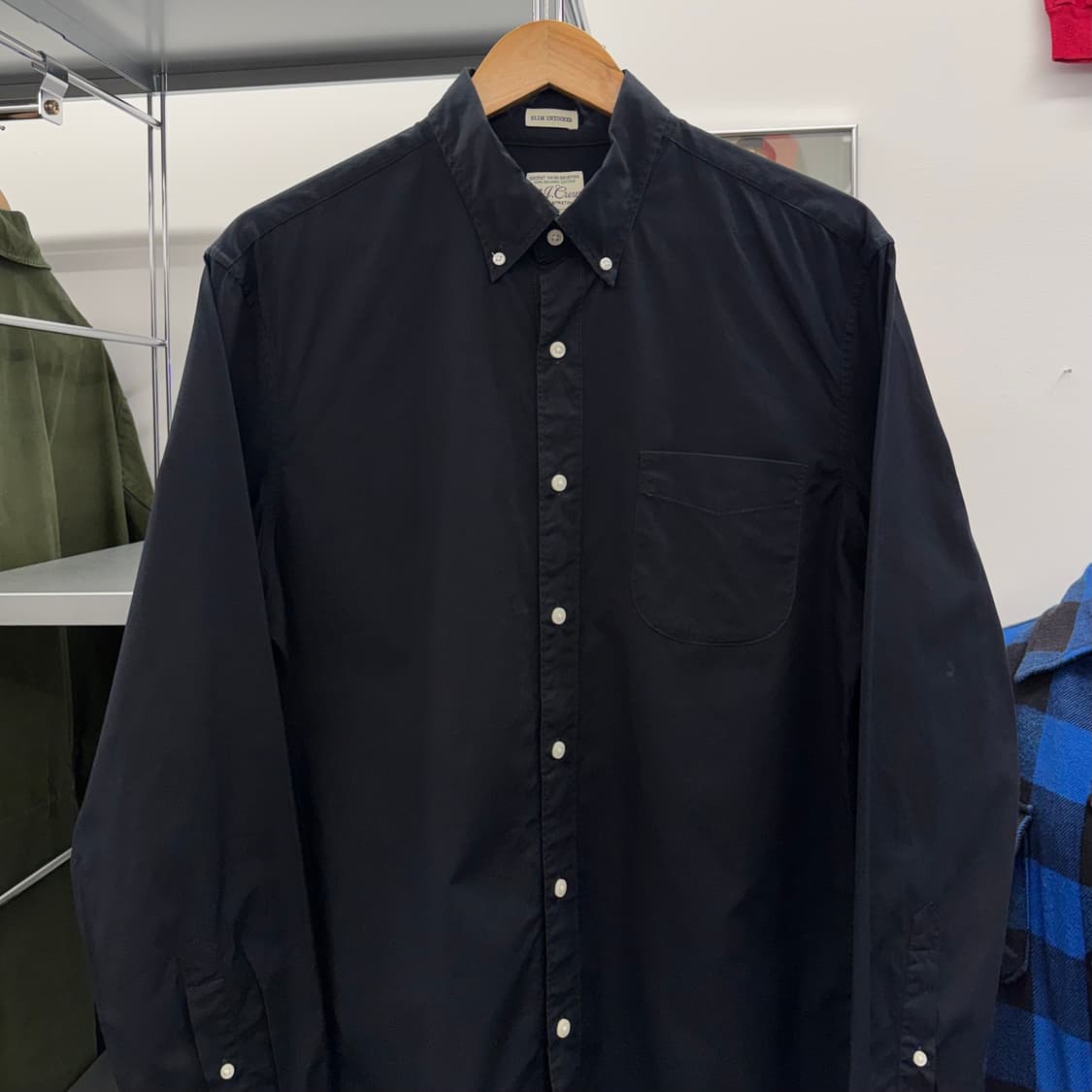 제이크루 오가닉 코튼 블랙 버튼다운 셔츠 (M)  상품이미지2