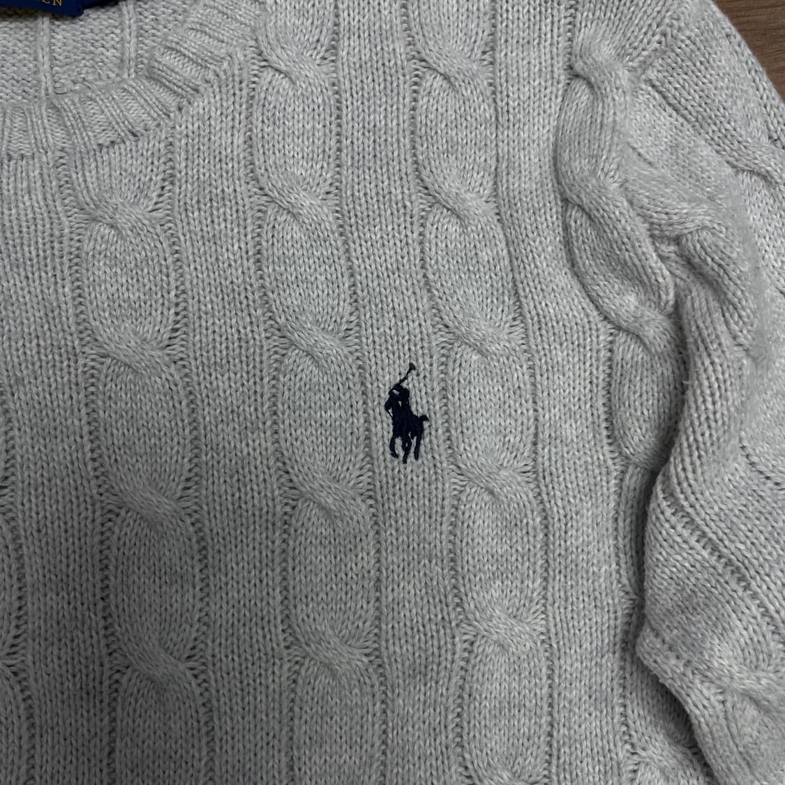 100 폴로랄프로렌 꽈배기 그레이 니트 상품이미지3