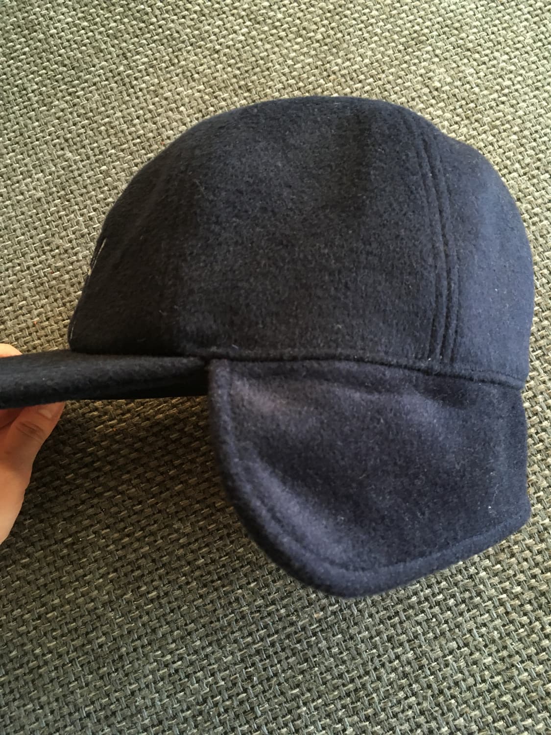 스투시 울 이어 플랩 캡 네이비 상품이미지4