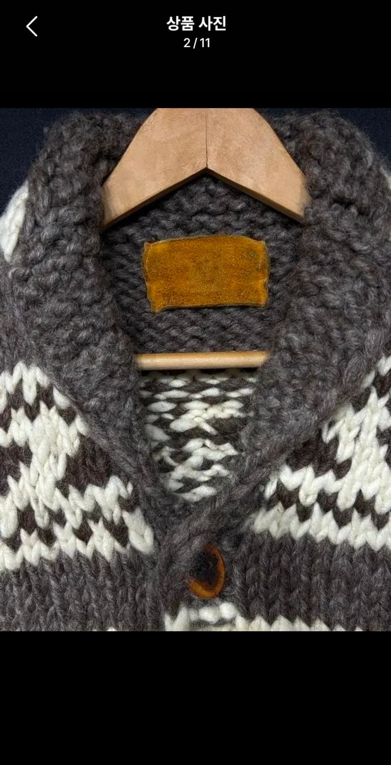 캐나다 코위찬 양털 스웨터 베스트 상품이미지2