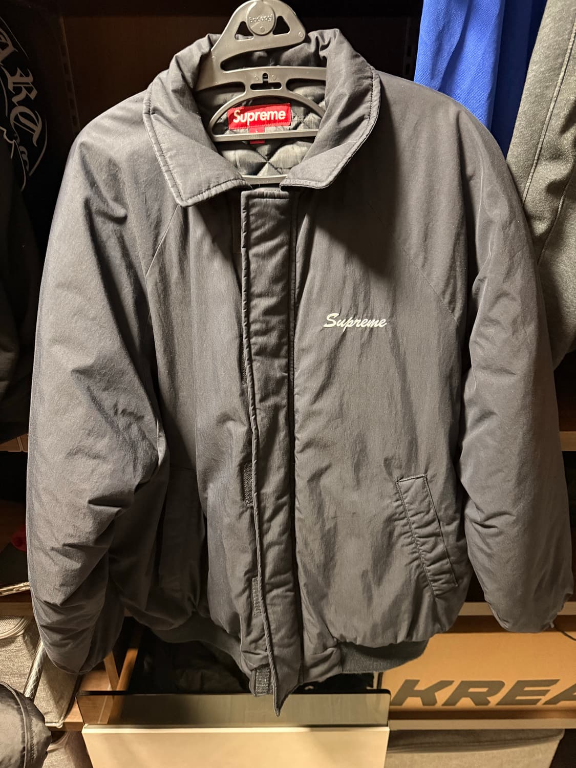 슈프림 피스자수 워크자켓 네이비 L 상품이미지3